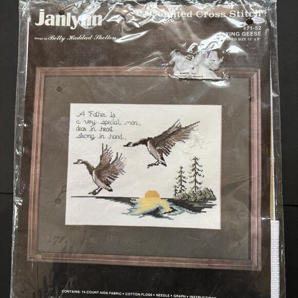 Janlynn Canadian Geese Counted Cross Stitch Kit 1986 #71-52 - Picture 1 of 2